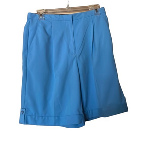 Liz Golf Microfiber Women’s Golf Shorts Stain‎ Resistant 9” inseam Blue Sz 8 NWT